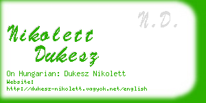 nikolett dukesz business card